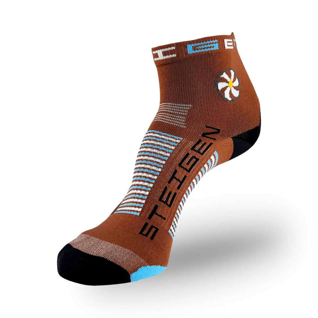 Brown Running Socks ¼ Length